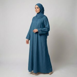 Elegant Modest Abaya with Matching Hijab